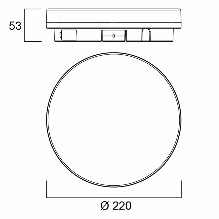 Sylvania plafoniera Start Surface Slim, Ø 22 cm, IP54, dimmerabile. dimmerabile, Bianco / Opale, Bagno, Plastica
