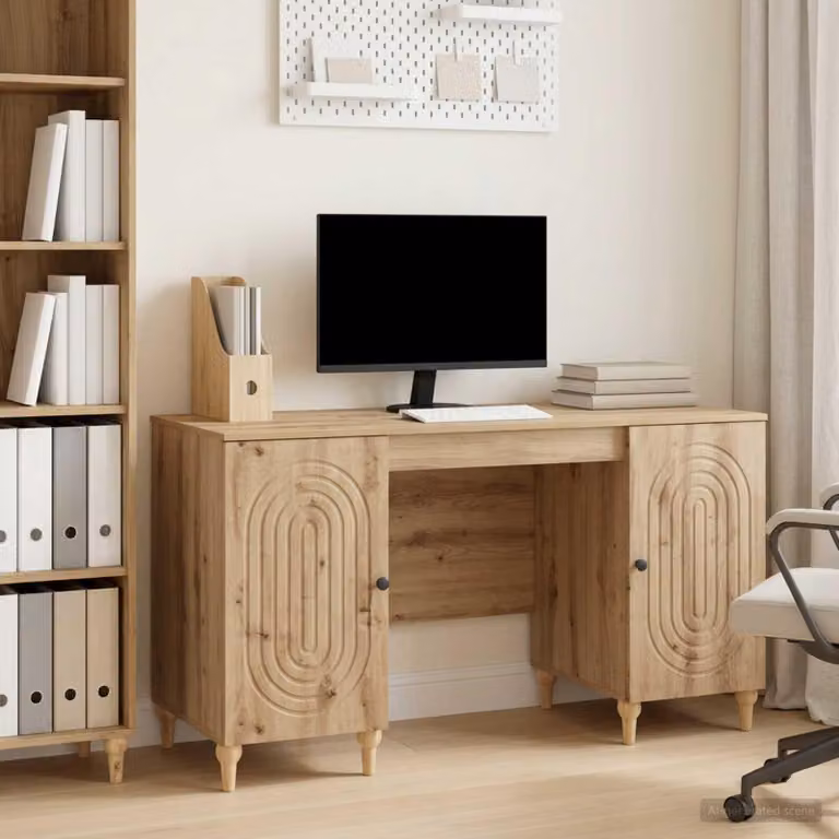 Maison Exclusive - Scrivania in rovere Artisan 142,5 x 50 x 75 cm, materiale a base di legno