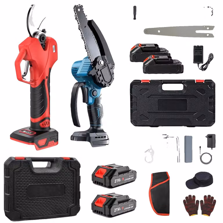 Troncatrice a catena elettrica, batteria al litio, motore brushless, set di batterie di tipo H-4
