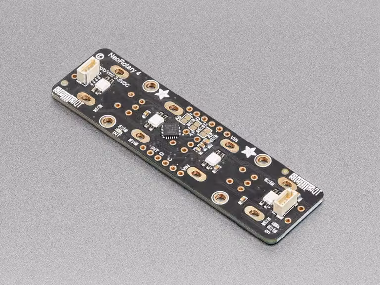 Breakout per encoder rotativo quadruplo I2C con NeoPixel di Adafruit