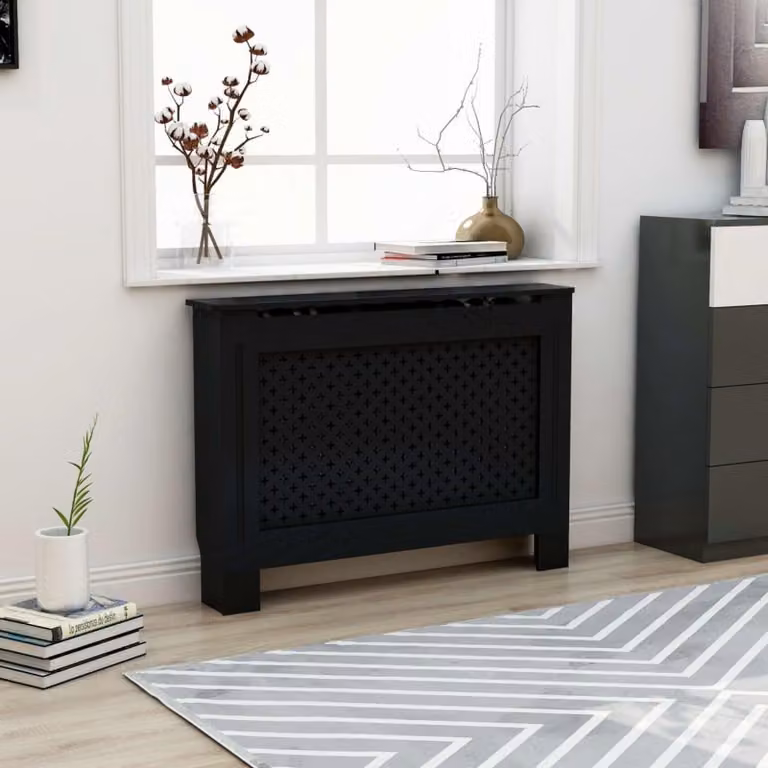 Copertura radiatore - Armadio radiatore - Rivestimento radiatore - Pannello radiatore - MDF nero