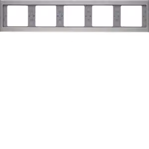 Berker 13937004 Cornice di copertura a 5 ingressi orizzontale K5 in acciaio inox opaco