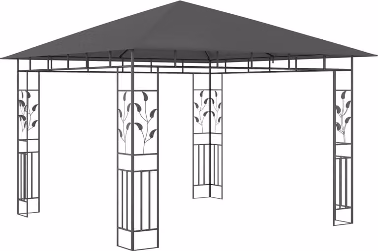Gazebo con Zanzariera 3x3x2,73 m Antracite 180 g/m²