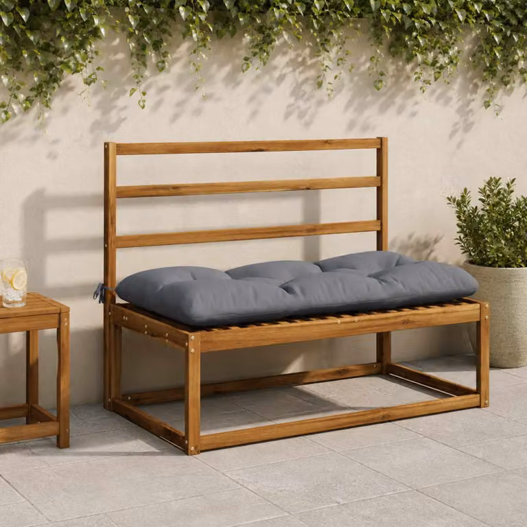 Cuscino per panchina vidaXL VIANEN blu o grigio in poliestere con imbottitura in schiuma e copertina lavabile