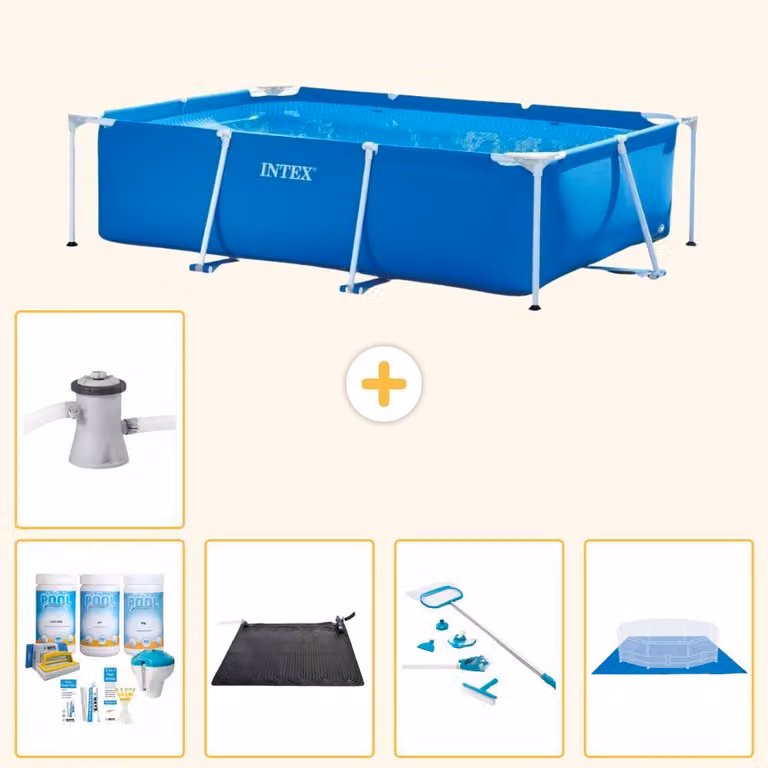 Piscina fuori terra rettangolare - 260x160x65 cm - composta da 6 elementi - modello S20824