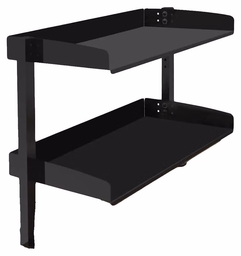 Organizzatore da scrivania, struttura clip-on, compatibilità personalizzabile, colore nero