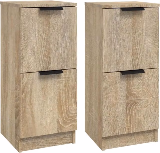 Buffet credenza cassettiera armadio mobile contenitore organizer per cucina soggiorno salotti set di 2 Sonoma 30 x 30 x 70 cm in legno ingegnerizzato marrone 02_0036800