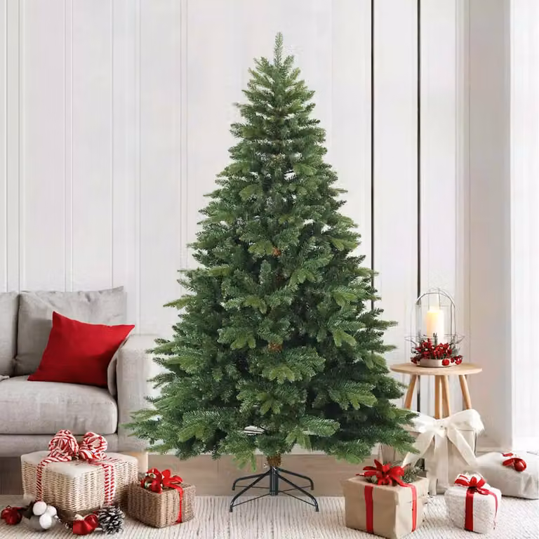 Albero di Natale artificiale verde vidaXL con rami pieghevoli, Altezza: 210 cm