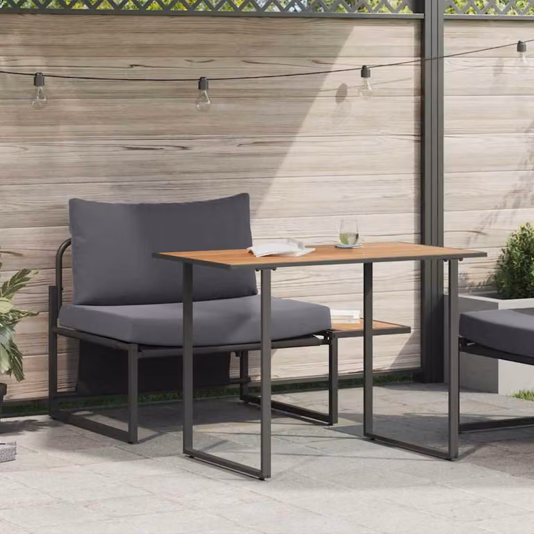 Maison Exclusive - Set da giardino in acciaio, 2 pezzi, colore antracite