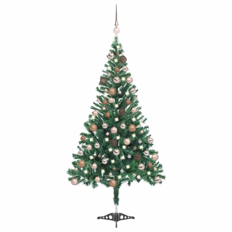 Maison Exclusive - Albero di Natale artificiale con luci e palline, 120 cm, 230 rami