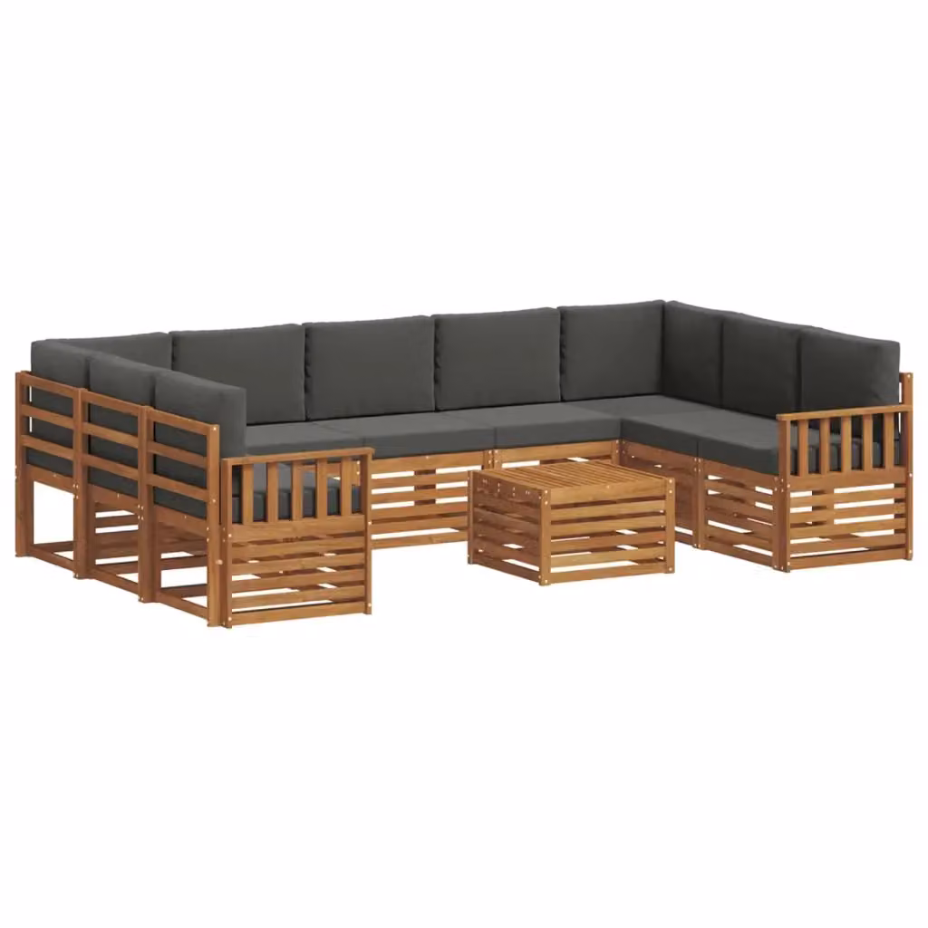 Set di divani da esterno vidaXL in legno di acacia con cuscini beige e antracite – 2
