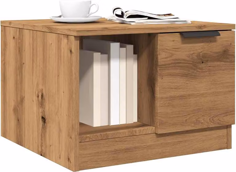 Maison Exclusive - Tavolino Artisan in rovere 50x50x36 cm Materiale ligneo