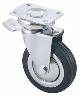 RUOTA ARREDAMENTO ART. 155 BIS AVO C/FRENO 80x20 mm - portata 70 kg