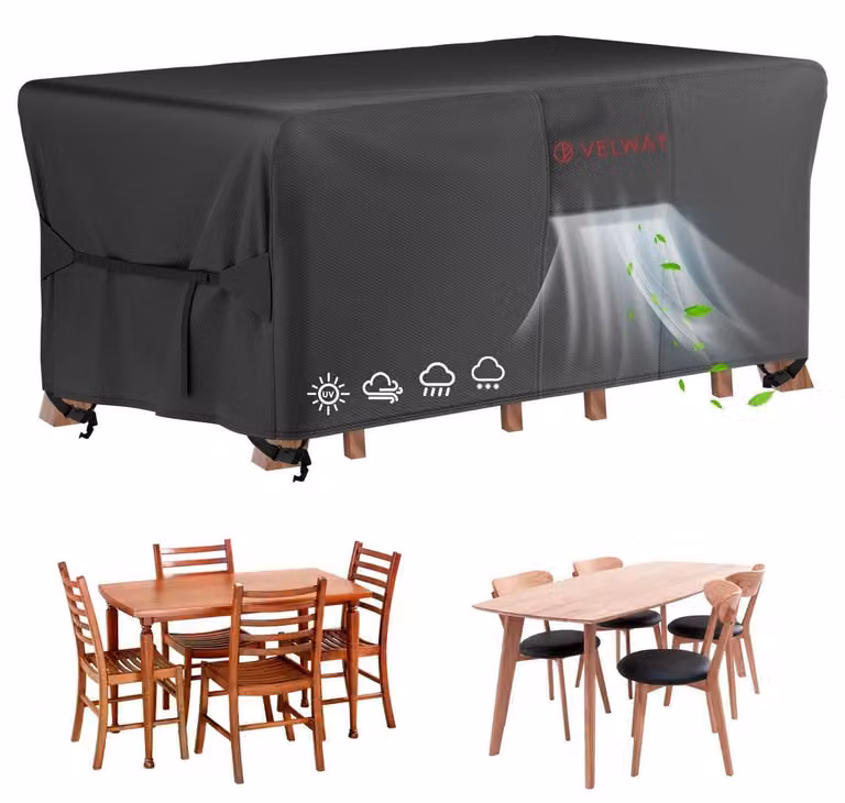 Copertura impermeabile per mobili da giardino, dimensioni 170x94x71 cm, tessuto Oxford 420D, colore nero