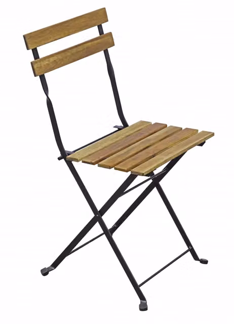 Set Bistrò In Ferro E Acacia Fsc Scura - 4 Sedie E Un Tavolo 100X54 Cm Moia