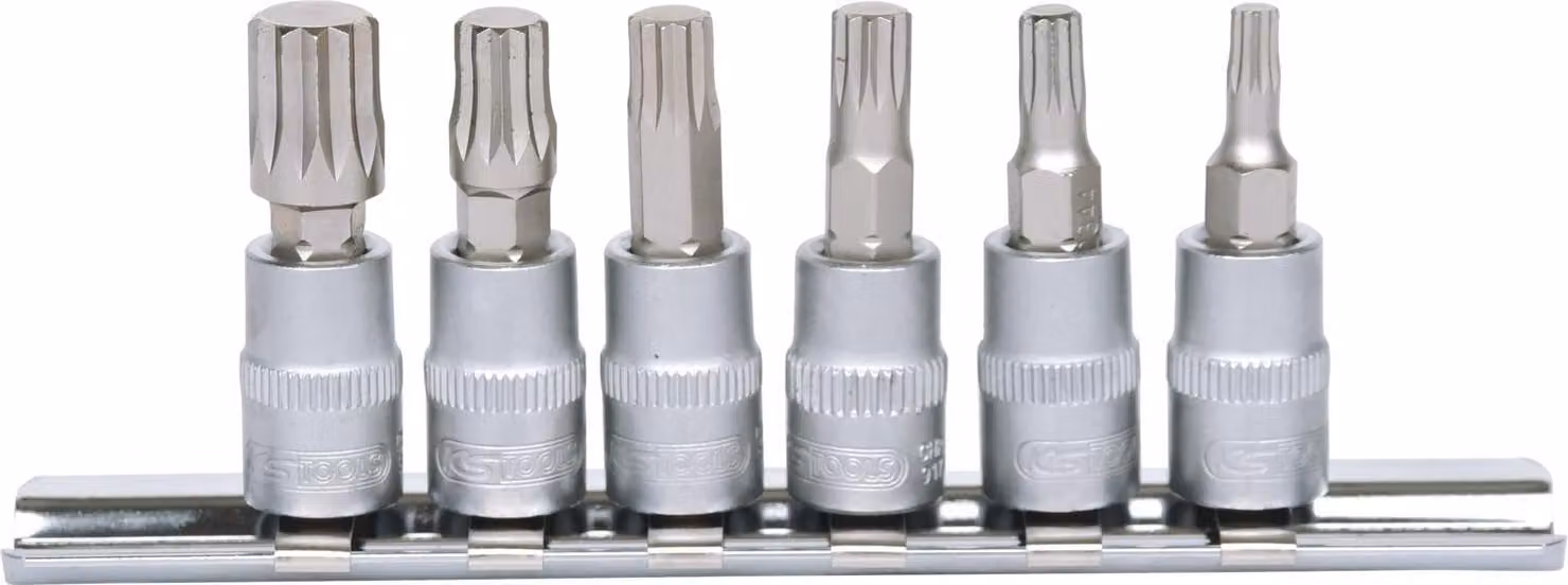 KS TOOLS Set di bussole da 1/4" XZN 6 pz. M4-M10 - 911.1547