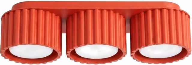 Plafoniera AURA 3 rosso Gx53