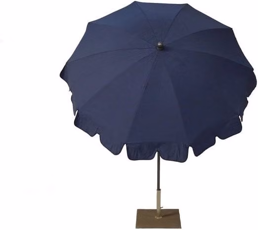 Ombrellone con palo centrale Allegro Maffei Made in Italy, blu, diametro: 200 cm