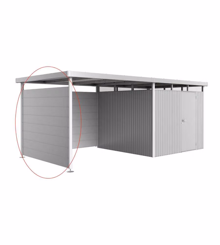 Parete laterale per tetto laterale casetta HighLine H4 argento metallizzato