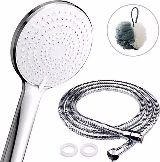 Famanu, soffione doccia ad alta pressione con tubo da 1,5 metri - Doccia universale portatile