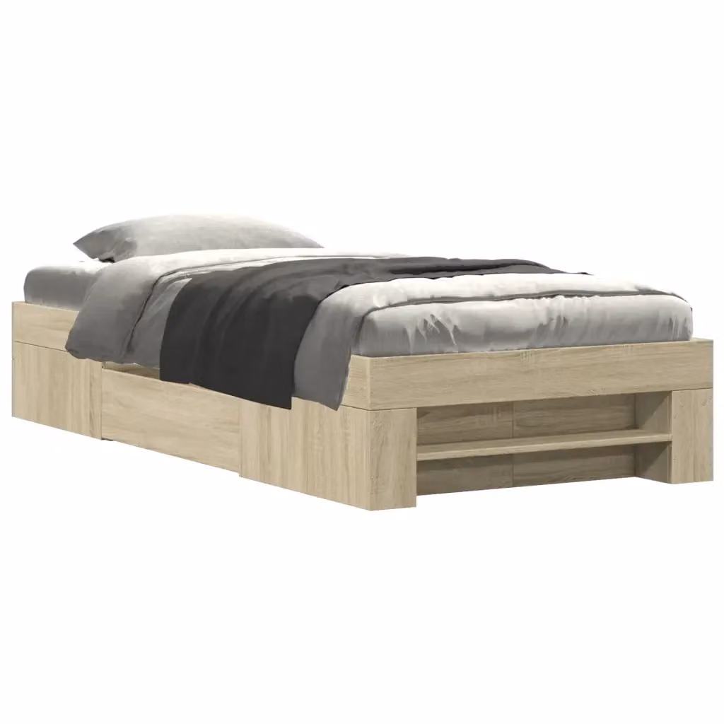 Giroletto senza materasso vidaXL in legno Rovere Sonoma L: 193 cm, P: 78 cm, H: 33 cm – 2
