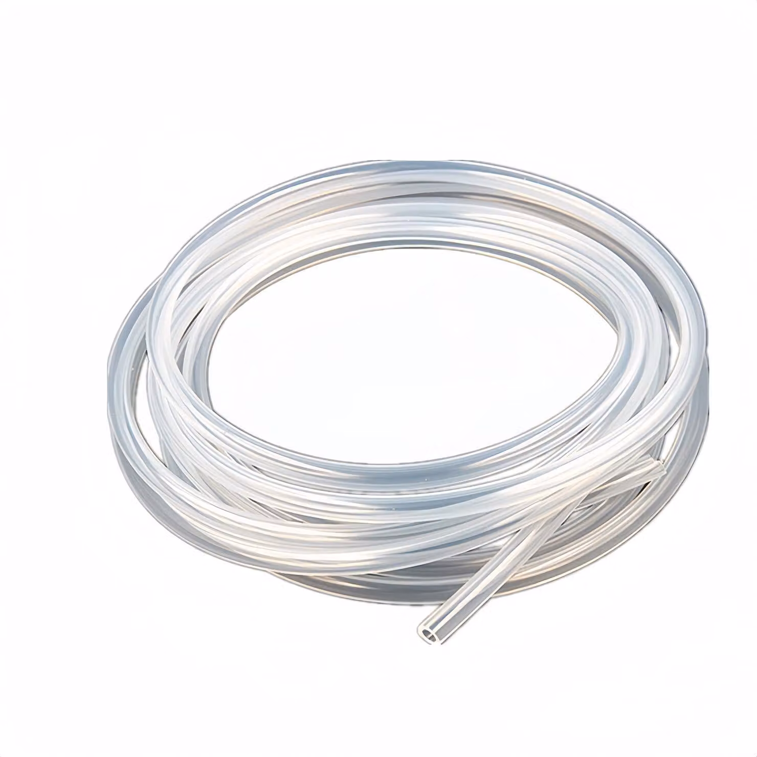 Tubo in silicone trasparente, diametro interno 2 mm, diametro esterno 4 mm, lunghezza 5 metri