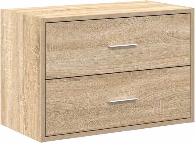 Mobile contenitore impilabile con 2 cassetti per soggiorno/camera da letto 60 x 31 x 40 cm legno composito rovere Sonoma 02_0051192