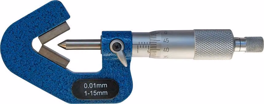Micrometro formato cinque punti 108 gradi con incudine a prisma 25-45 mm