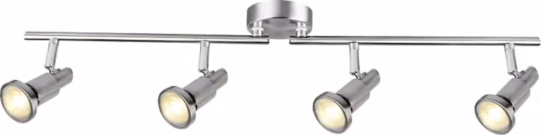 Lampada da soffitto a 4 luci in metallo