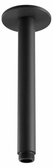 Herzbach LIVING SPA Braccio a soffitto 200 mm, 70 mm, rotondo, nero opaco