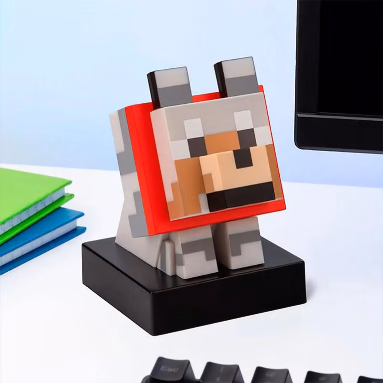 Lampada da tavolo Minecraft Icona lupo multicolore Standard