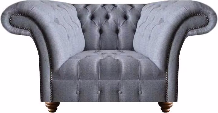 Polstermöbel Sessel Couch Grau Chesterfield Wohnzimmer Einrichtung