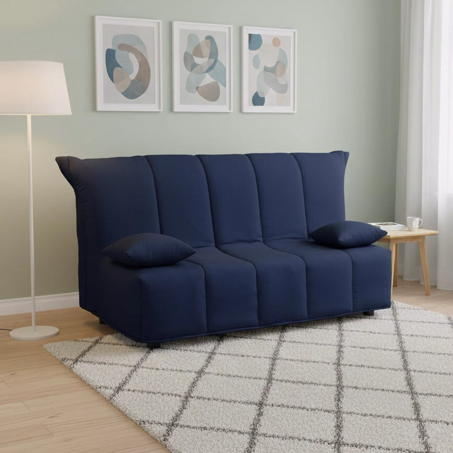 Talamo Italia Divano Letto 2 Posti Ariska 90x125 cm Nero, Sfoderabile di Apertura a Carrello  Italy