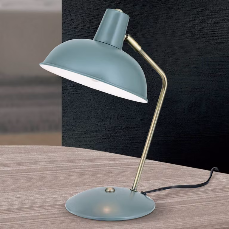 ORION Lampada da scrivania Fedra, Verde, Studio / Ufficio, Metallo, Vintage, Lampada da tavolo