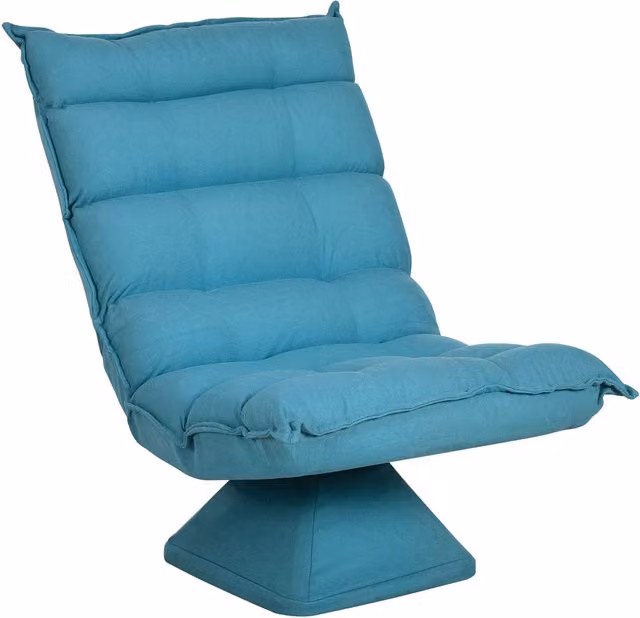 Poltrona relax girevole ¨C Xylo ¨C tessuto blu 62x70x95 cm