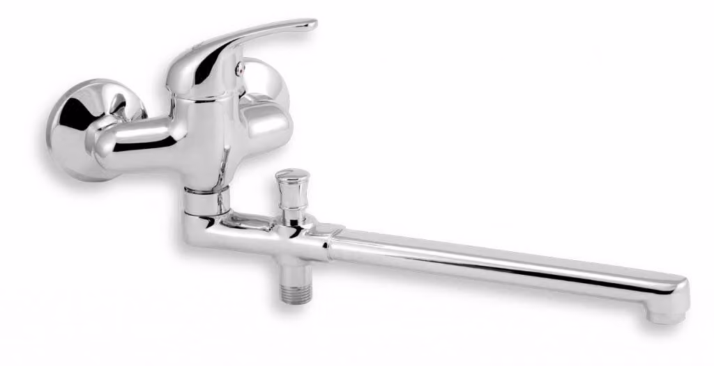 Rubinetto a pannello senza doccetta 100 mm Titania Iris cromato 92033/1.0