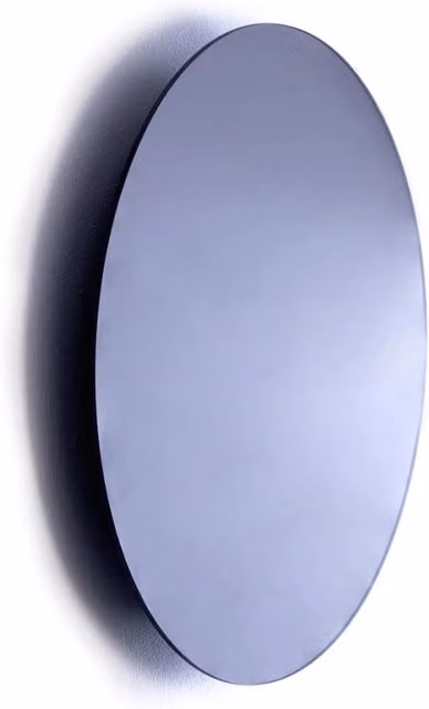 Applique tonda con specchio LED Nowodvorski Lighting nera con vetro trasparente e luce bianco caldo 3000K