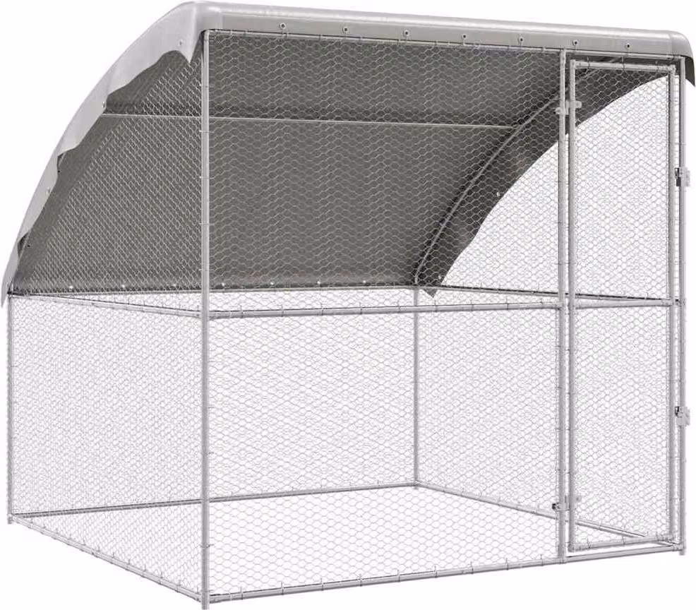 Gabbia per polli Argento 2 x 2 x 2 m Acciaio zincato