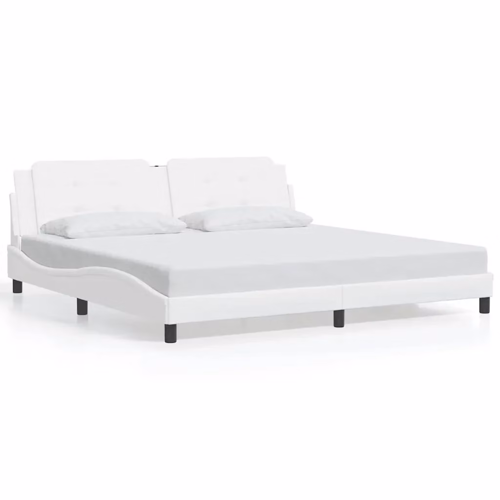 Giroletto Zadar vidaXL in similpelle bianco 200x200 cm – 2