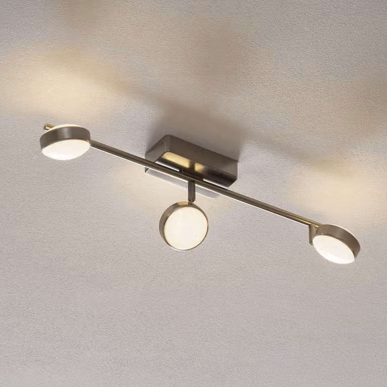 EGLO connect Corropoli-C faretto LED 3 luci Corropoli-C, dimmerabile, Alluminio / Grigio / Zincato, Corridoio, Metallo, Moderno