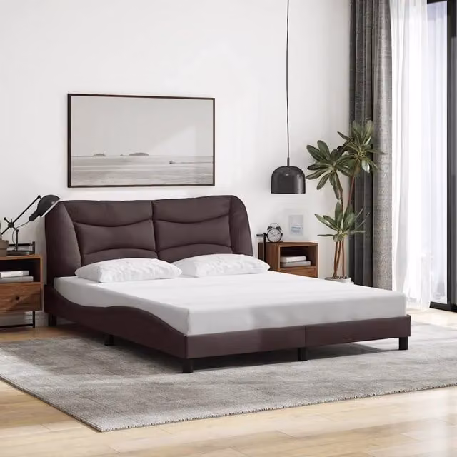 Giroletto senza materasso Hvar vidaXL Marrone Scuro L/P: 160 x 200 cm