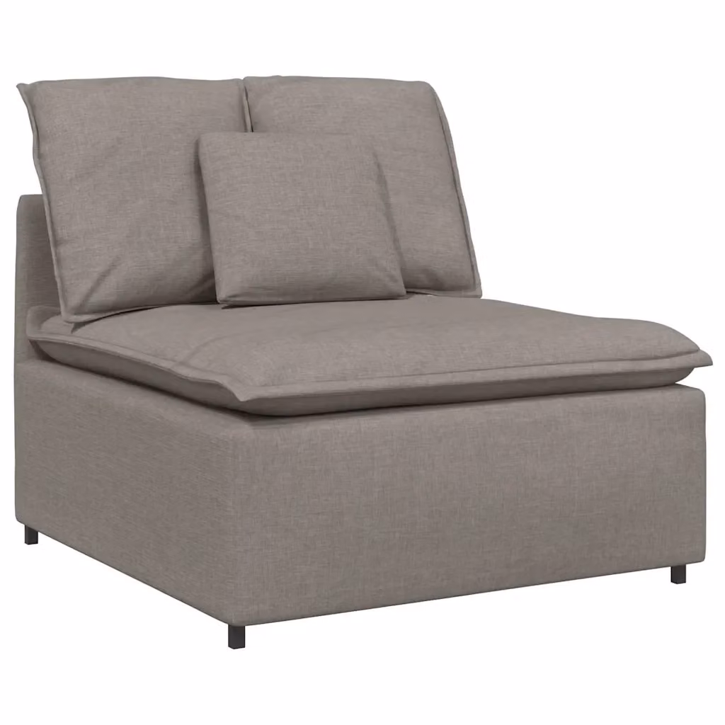 Modulo Centrale di Divano Modulare vidaXL con Cuscini Beige e Grigio L: 100 cm – 2