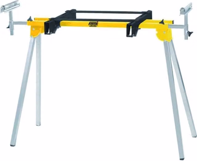 Banco Pieghevole per Segatrici Smarty Femi in Acciaio Nero e Giallo L: 189 cm, P: 83,5 cm
