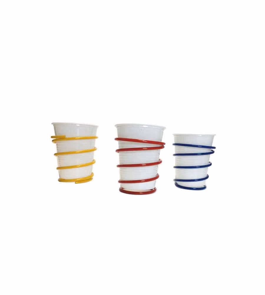 Calder Portabicchieri Monouso Acciaio Verniciato Colorati - Set 6 pz