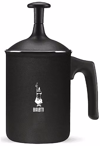 Bialetti Tutto Crema, caffettiera per 3 tazze da 160 ml, alluminio antiaderente, nero