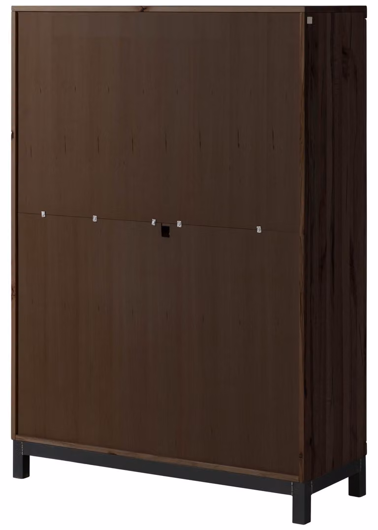 MASSIVMOEBEL24 | Credenza in legno di faggio 103x40x148 oliato marrone tabacco VILLANDERS #206