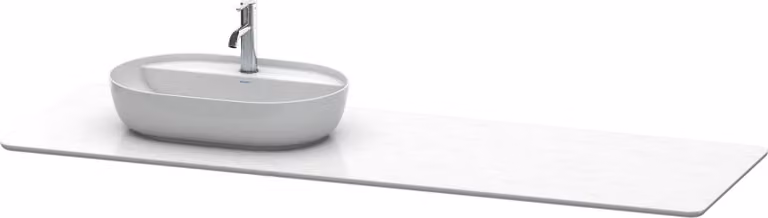 Console en pierre de quartz Duravit Luv, largeur 1783mm, adaptée au meuble sous-lavabo LU9563, LU9568, LU9468L1717, LU9468L1717