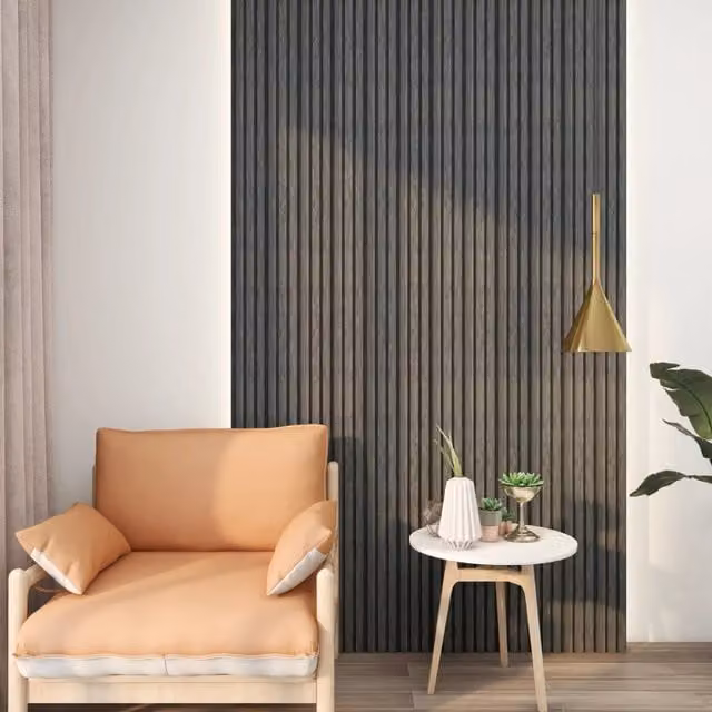 Set di 16 pannelli murali 3D Brunssum NEU.HOLZ con effetto marmo grigio in polistirene autoadesivo per soggiorno e camera da letto