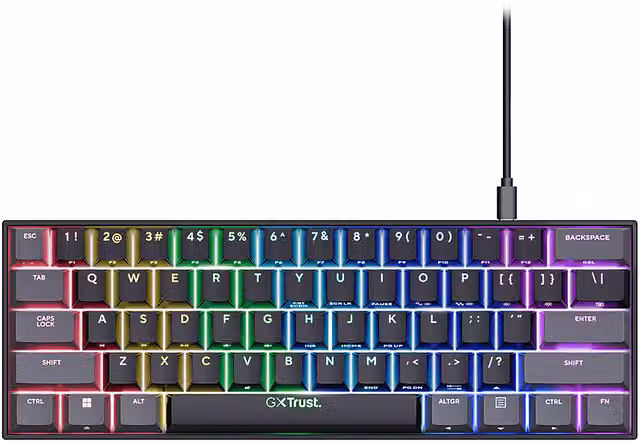 Tastiera Gaming Trust GXT 867 Acira Mini Wired Black