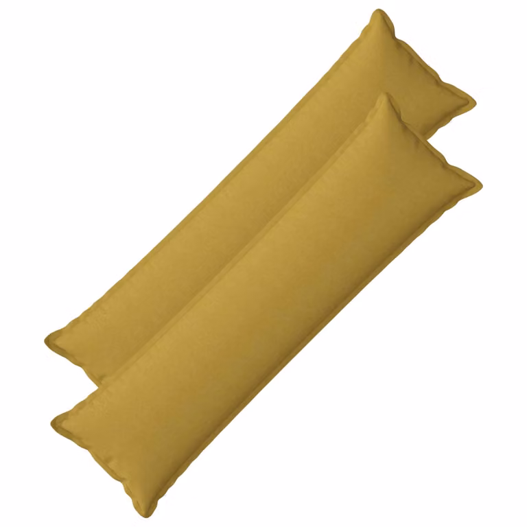 Set di 2 federe vidaXL HOUTEN verde chiaro e giallo, L 145 cm x L 40 cm